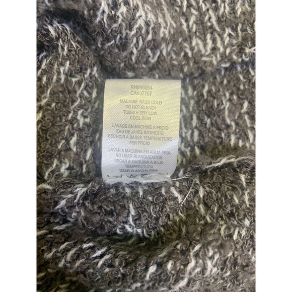 RVCA Sweater Womens Small Brown Tweed 100% Acrylic Skater Chunky Knit Pullover - Picture 7 of 10